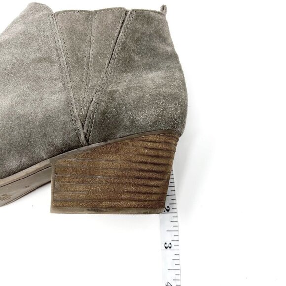 Crown Vintage Boots Womens 9 Grey Cvleio Suede Leather Upper Bootie Western Boho - Picture 12 of 16